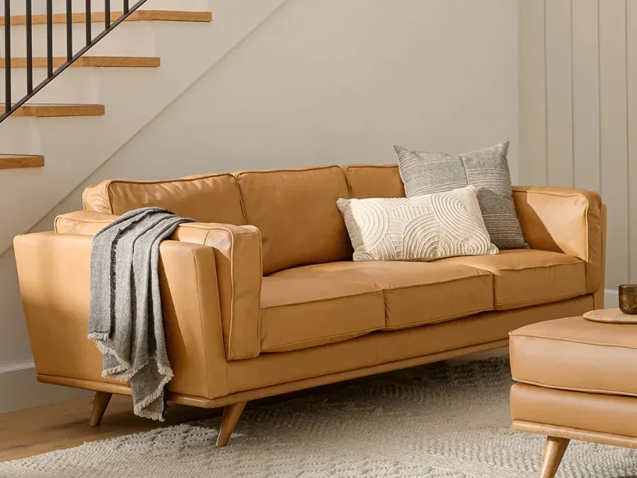 camel sand sofa leather sofa